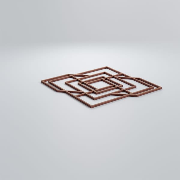 Ekena Millwork Medium Norwood Decorative Fretwork Wood Wall Panels, Walnut, 15 3/8"W x 15 3/8"H x 3/8"T - WALW16X16X0375NWDWA