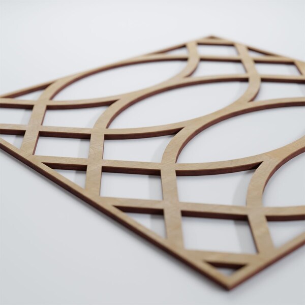 Ekena Millwork Large Montrose Decorative Fretwork Wood Wall Panels, Birch, 23 3/8"W x 23 3/8"H x 3/8"T - WALW24X24X0375MNTBI