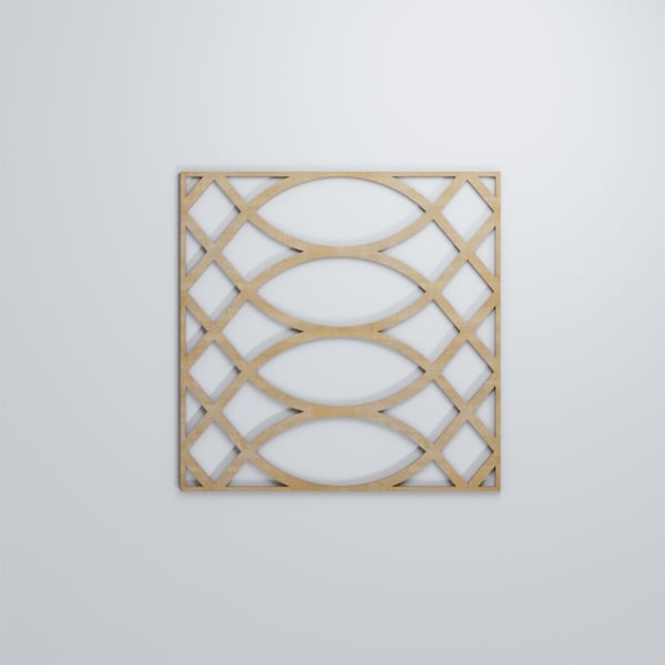 Ekena Millwork Large Montrose Decorative Fretwork Wood Wall Panels, Birch, 23 3/8"W x 23 3/8"H x 3/8"T - WALW24X24X0375MNTBI