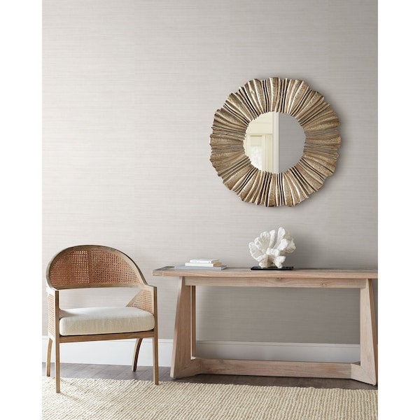 York Wallcoverings Tasar Silk White Wallpaper - ND3068N