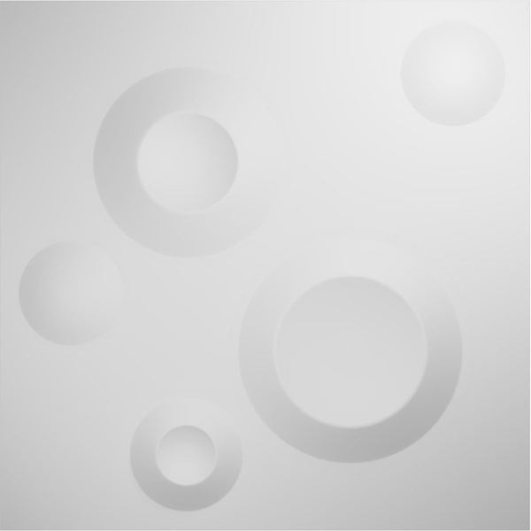 Ekena Millwork Cole EnduraWall Decorative 3D Wall Panel, White, 19 5/8"W x 19 5/8"H - WP20X20COWH