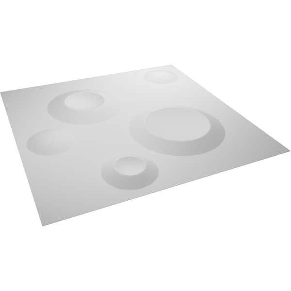 Ekena Millwork Cole EnduraWall Decorative 3D Wall Panel, White, 19 5/8"W x 19 5/8"H - WP20X20COWH