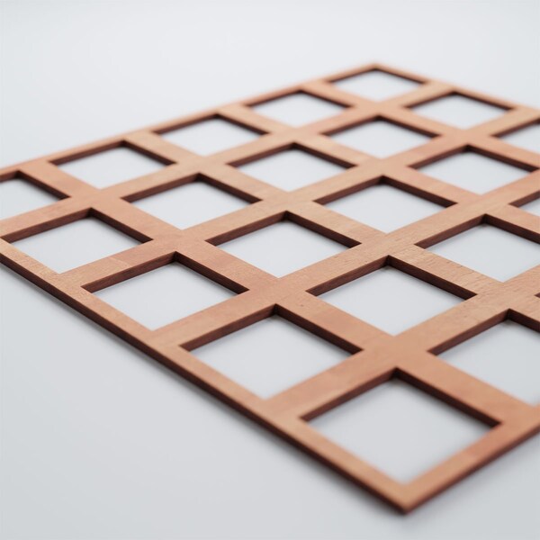 Ekena Millwork Large Manchester Decorative Fretwork Wood Wall Panels, Cherry, 23 3/8"W x 23 3/8"H x 3/8"T - WALW24X24X0375MNCCH