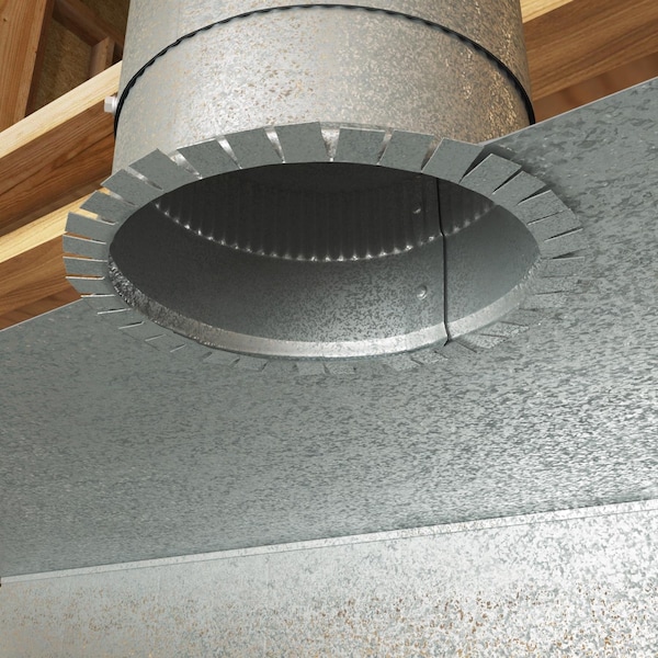 Imperial Mfg Imperial 6 in. D 30 Ga. Galvanized Steel Round Starting Collar - GV0843-A
