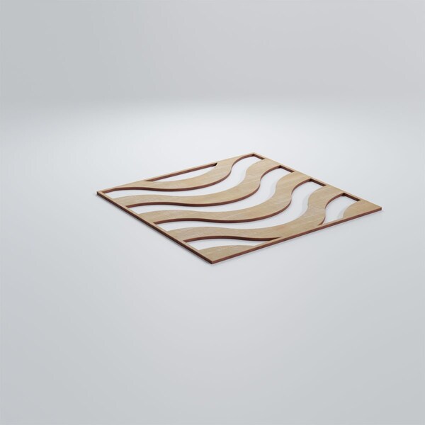 Ekena Millwork Large Parker Decorative Fretwork Wood Wall Panels, Birch, 23 3/8"W x 23 3/8"H x 3/8"T - WALW24X24X0375PKRBI