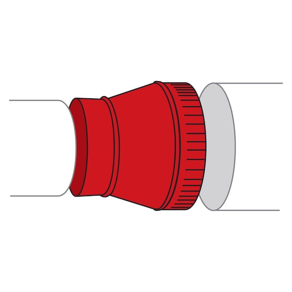 Imperial Mfg Imperial 3 in. D X 4 in. D Galvanized Steel Furnace Pipe Increaser - GV1418