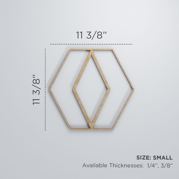 Ekena Millwork Small Hillrose Decorative Fretwork Wood Wall Panels, Hickory, 11 3/8"W x 11 3/8"H x 3/8"T - WALW12X12X0375HREHI