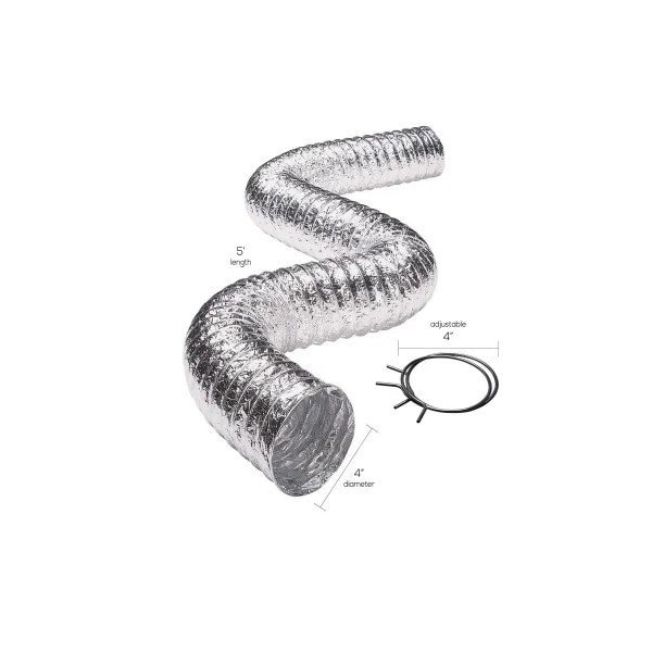 Deflecto Aluminum 8 ft. Supurr-Flex Duct - F0408MSX/30