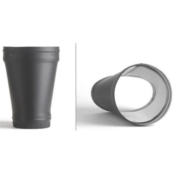 Integra Miltex Selkirk Corporation 2858OVS Oval To 8 Inch  Round Heat-fab 22-ga Welded Black Stovepipe Straight Boot For Vermont Castings Stoves - 21376