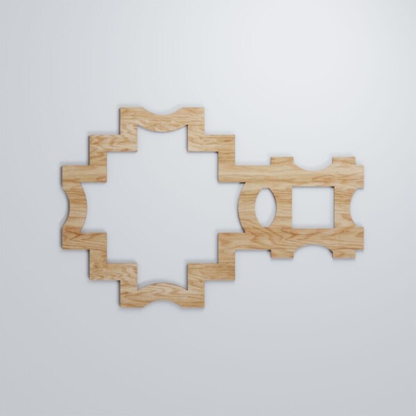 Ekena Millwork Large Cordova Decorative Fretwork Wood Wall Panels, Red Oak, 35 1/8"W x 23 3/8"H x 3/8"T - WALW24X24X0375CRVRO