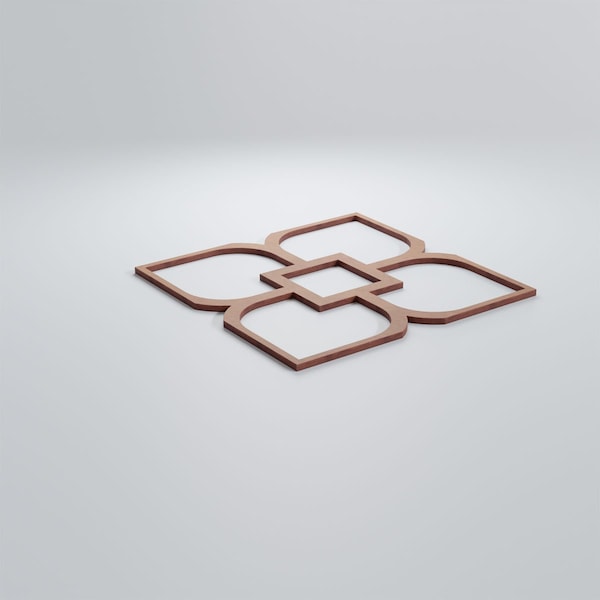 Ekena Millwork Medium Olivia Decorative Fretwork Wood Wall Panels, Wood (Paint Grade), 15 3/8"W x 15 3/8"H x 3/8"T - WALW16X16X0375OLVMF