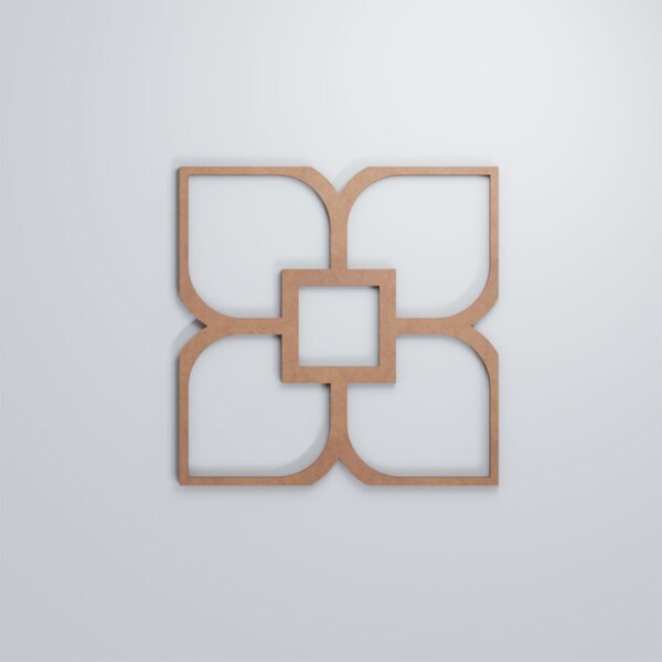 Ekena Millwork Medium Olivia Decorative Fretwork Wood Wall Panels, Wood (Paint Grade), 15 3/8"W x 15 3/8"H x 3/8"T - WALW16X16X0375OLVMF
