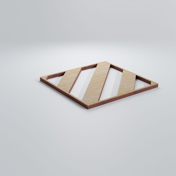Ekena Millwork Extra Small Strymon Decorative Fretwork Wood Wall Panels, Birch, 7 3/8"W x 7 3/8"H x 3/8"T - WALW08X08X0375STRBI