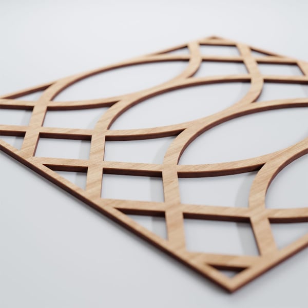 Ekena Millwork Large Montrose Decorative Fretwork Wood Wall Panels, Alder, 23 3/8"W x 23 3/8"H x 3/8"T - WALW24X24X0375MNTAL