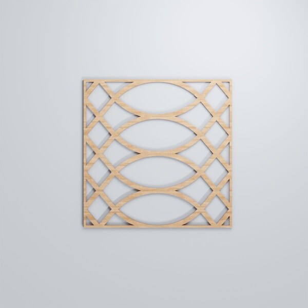 Ekena Millwork Large Montrose Decorative Fretwork Wood Wall Panels, Alder, 23 3/8"W x 23 3/8"H x 3/8"T - WALW24X24X0375MNTAL