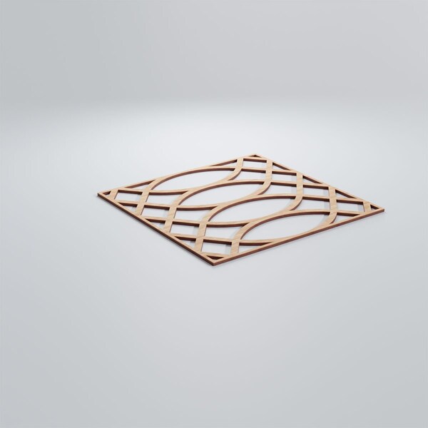 Ekena Millwork Large Montrose Decorative Fretwork Wood Wall Panels, Alder, 23 3/8"W x 23 3/8"H x 3/8"T - WALW24X24X0375MNTAL