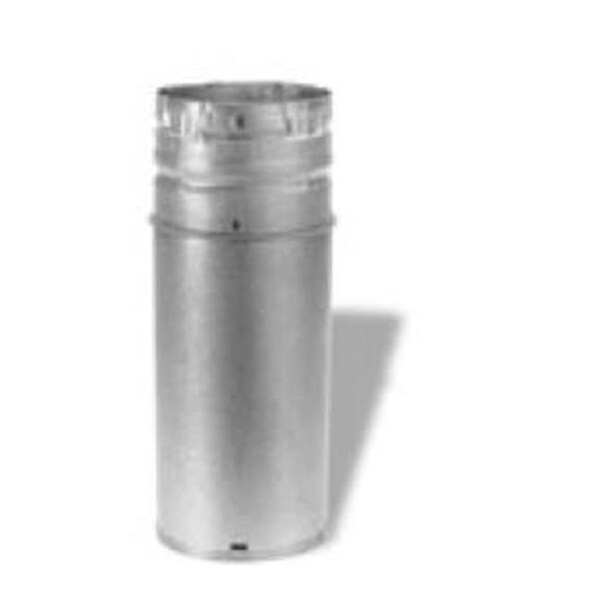 Integra Miltex M & G Duravent 4PVP-12A 4 Inch  x 12 Inch  Pelletvent Pro Pipe  Adjusts 4 Inch -10 Inch   304-alloy Stainless Inner Pipe  Galvalume Outer - 25353
