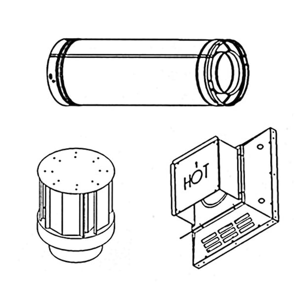 Perfectpillows 24 in. Direct Vent Pipe - PE3495604