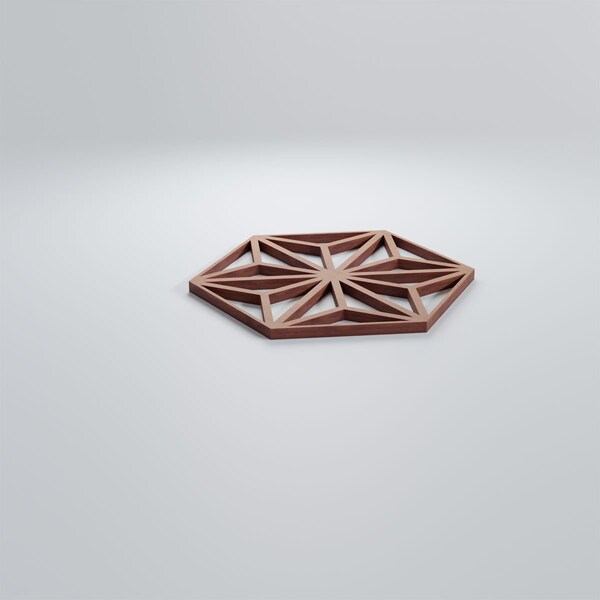 Ekena Millwork Extra Small Hampton Decorative Fretwork Wood Wall Panels, Wood, 7 3/8"W x 8 1/2"H x 3/8"T - WALW08X08X0375HMPMF