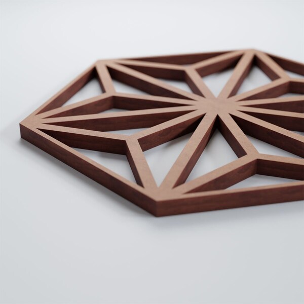 Ekena Millwork Extra Small Hampton Decorative Fretwork Wood Wall Panels, Wood, 7 3/8"W x 8 1/2"H x 3/8"T - WALW08X08X0375HMPMF