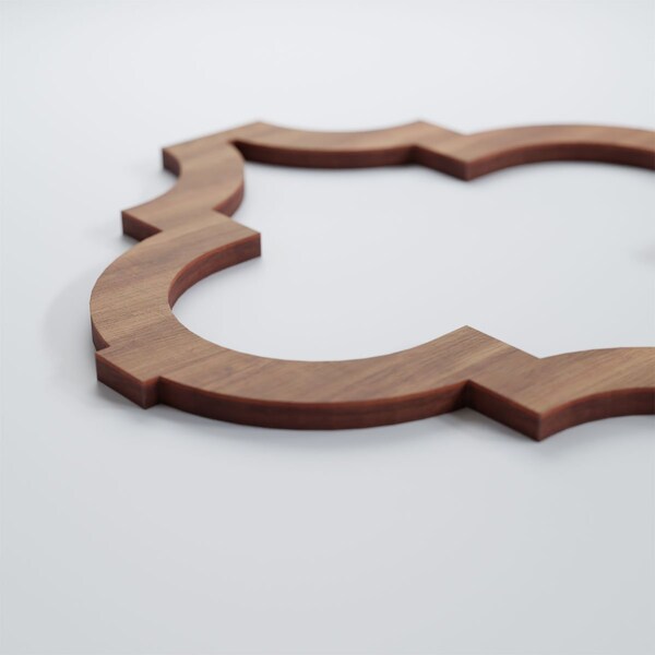 Ekena Millwork Small Marrakesh Decorative Fretwork Wood Wall Panels, Walnut, 11 3/8"W x 11 3/8"H x 3/8"T - WALW12X12X0375MRKWA
