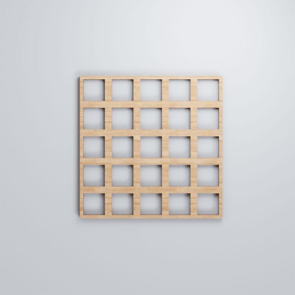 Ekena Millwork Small Manchester Decorative Fretwork Wood Wall Panels, Alder, 11 3/8"W x 11 3/8"H x 3/8"T - WALW12X12X0375MNCAL