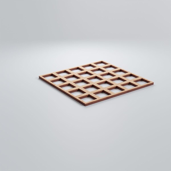 Ekena Millwork Small Manchester Decorative Fretwork Wood Wall Panels, Alder, 11 3/8"W x 11 3/8"H x 3/8"T - WALW12X12X0375MNCAL