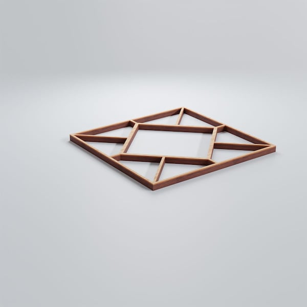 Ekena Millwork Extra Small Hudson Decorative Fretwork Wood Wall Panels, Alder, 7 3/8"W x 7 3/8"H x 3/8"T - WALW08X08X0375HSNAL