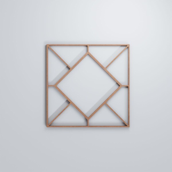 Ekena Millwork Small Hudson Decorative Fretwork Wood Wall Panels, Wood (Paint Grade), 11 3/8"W x 11 3/8"H x 3/8"T - WALW12X12X0375HSNMF