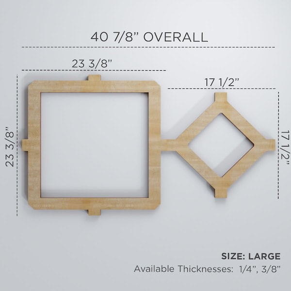 Ekena Millwork Large Arcadia Decorative Fretwork Wood Wall Panels, Hickory, 40 7/8"W x 23 3/8"H x 3/8"T - WALW24X24X0375ARCHI