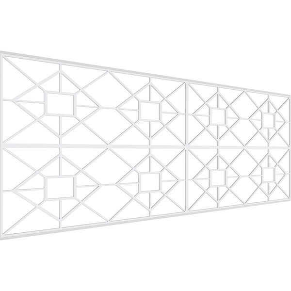 Ekena Millwork Set of Four Panels for 94 1/2"W x 36 1/4"H Jamestown Fretwork Wainscot Wall Paneling - WPKP18X01X47JTN