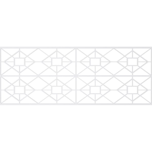 Ekena Millwork Set of Four Panels for 94 1/2"W x 36 1/4"H Jamestown Fretwork Wainscot Wall Paneling - WPKP18X01X47JTN