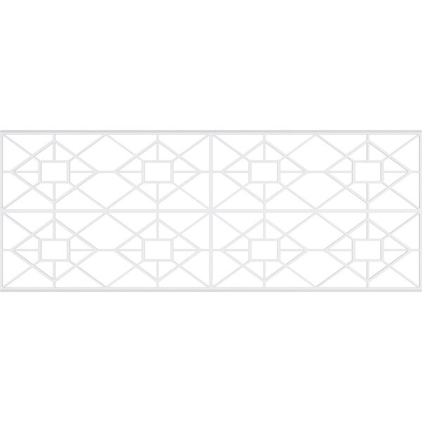 Ekena Millwork Set of Four Panels for 94 1/2"W x 36 1/4"H Jamestown Fretwork Wainscot Wall Paneling - WPKP18X01X47JTN