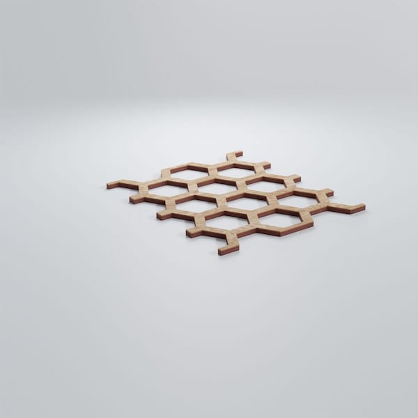Ekena Millwork Small Westmore Decorative Fretwork Wood Wall Panels, Red Oak, 7 1/2"W x 11 3/8"H x 3/8"T - WALW12X12X0375WSTRO