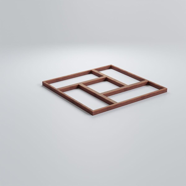 Ekena Millwork Extra Small Sheffield Decorative Fretwork Wood Wall Panels, Walnut, 7 3/8"W x 7 3/8"H x 3/8"T - WALW08X08X0375SHFWA