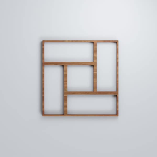 Ekena Millwork Extra Small Sheffield Decorative Fretwork Wood Wall Panels, Walnut, 7 3/8"W x 7 3/8"H x 3/8"T - WALW08X08X0375SHFWA