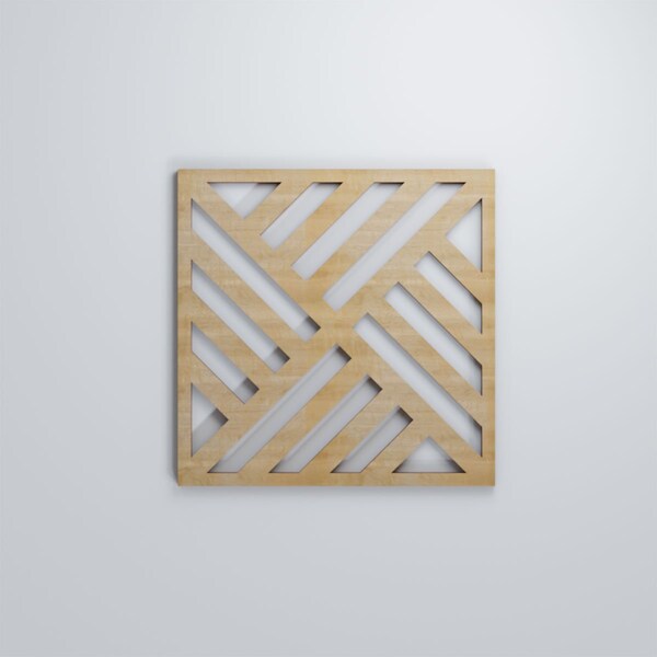 Ekena Millwork Small Allen Decorative Fretwork Wood Wall Panels, Hickory, 11 3/8"W x 11 3/8"H x 3/8"T - WALW12X12X0375ALLHI
