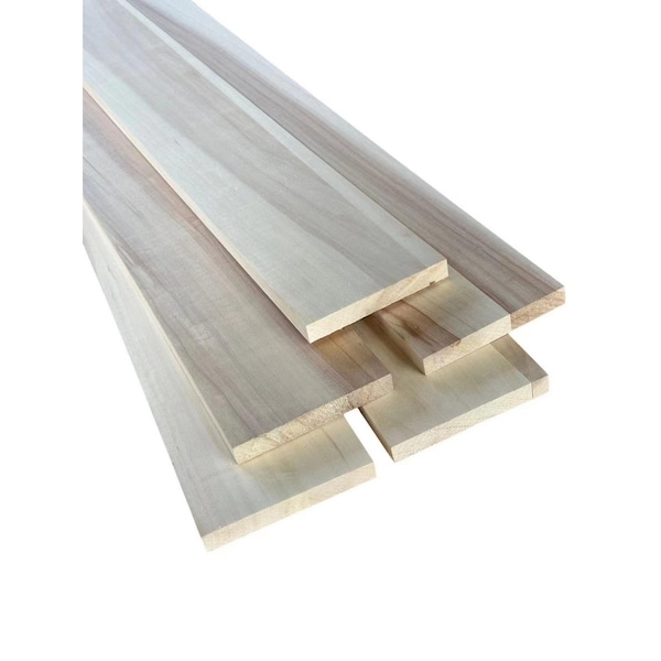 Ejoy Poplar S4S Board, 94in x 5.5in, 5PK - S4SBOARD94X5.5X0.77