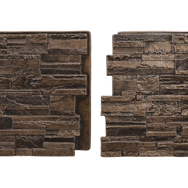 Ekena Millwork Cascade Stacked Stone, StoneWall Faux Stone Siding Panel - PNU24X48CAWP