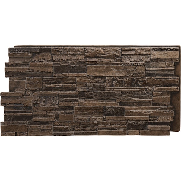 Ekena Millwork Cascade Stacked Stone, StoneWall Faux Stone Siding Panel - PNU24X48CAWP