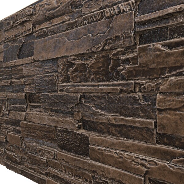 Ekena Millwork Cascade Stacked Stone, StoneWall Faux Stone Siding Panel - PNU24X48CAWP