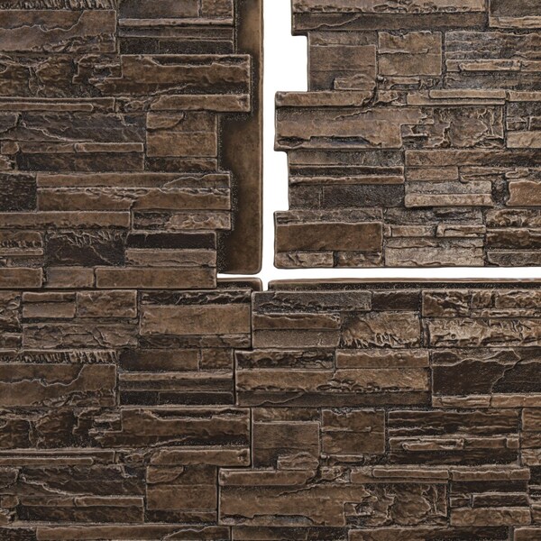 Ekena Millwork Cascade Stacked Stone, StoneWall Faux Stone Siding Panel - PNU24X48CAWP