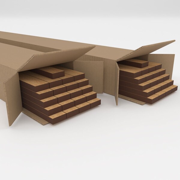 Ekena Millwork 48H x 3/8T Adjustable Wood Slat Wall Panel Kit w/ 1W Slats, Maple contains 42 Slats - SWW84X48X0375MA