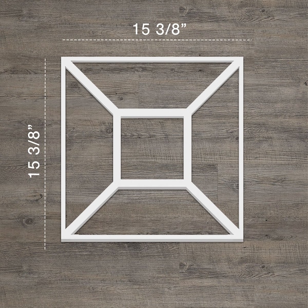 Ekena Millwork Medium Marion Decorative Fretwork Wall Panels in Architectural Grde PVC, 15 3/8"W x 15 3/8"H x 3/8"T - WALP16X16MAR