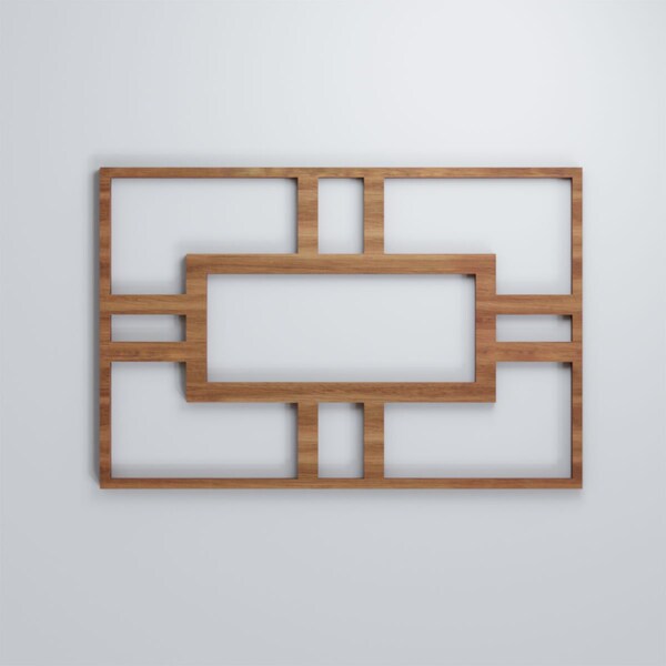 Ekena Millwork Medium Hastings Decorative Fretwork Wood Wall Panels, Walnut, 10 1/4"W x 15 3/8"H x 3/8"T - WALW16X16X0375HASWA
