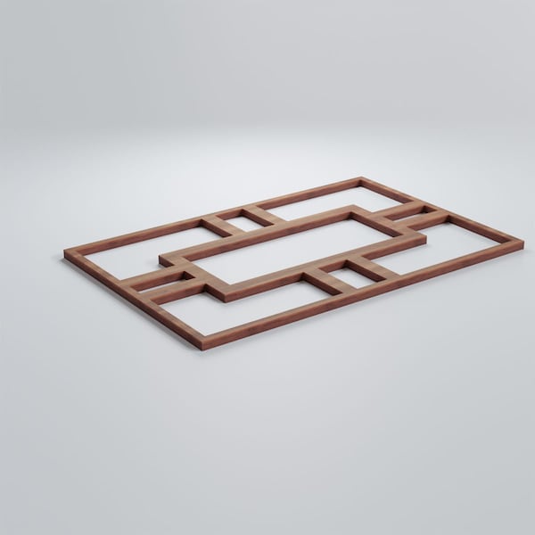 Ekena Millwork Medium Hastings Decorative Fretwork Wood Wall Panels, Walnut, 10 1/4"W x 15 3/8"H x 3/8"T - WALW16X16X0375HASWA