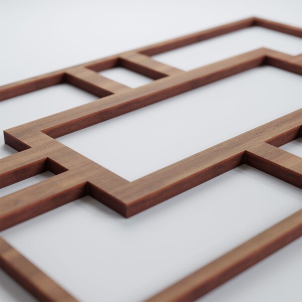 Ekena Millwork Medium Hastings Decorative Fretwork Wood Wall Panels, Walnut, 10 1/4"W x 15 3/8"H x 3/8"T - WALW16X16X0375HASWA