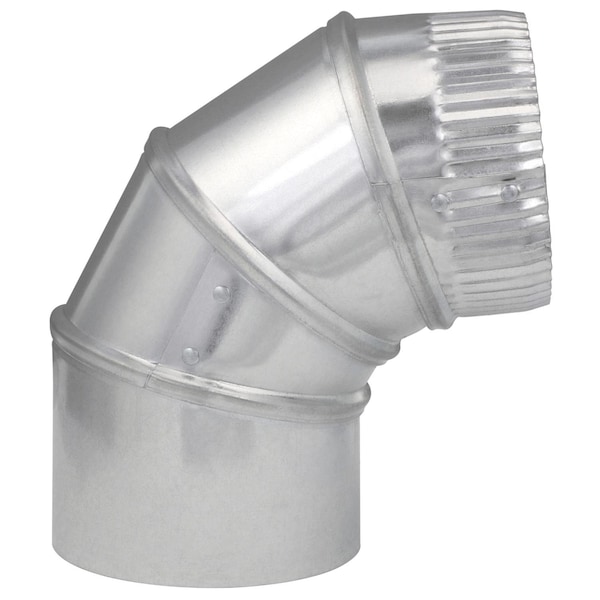 Imperial Mfg Imperial 4 in. D X 4 in. D Adjustable 90 deg Galvanized Steel Furnace Pipe Elbow - GV0284-C
