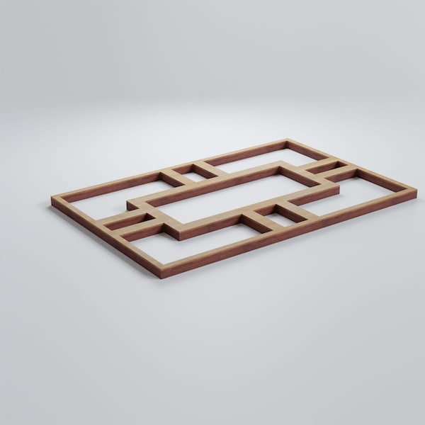Ekena Millwork Small Hastings Decorative Fretwork Wood Wall Panels, Hickory, 7 1/2"W x 11 3/8"H x 3/8"T - WALW12X12X0375HASHI