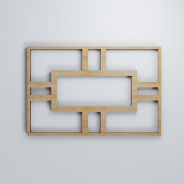 Ekena Millwork Small Hastings Decorative Fretwork Wood Wall Panels, Hickory, 7 1/2"W x 11 3/8"H x 3/8"T - WALW12X12X0375HASHI